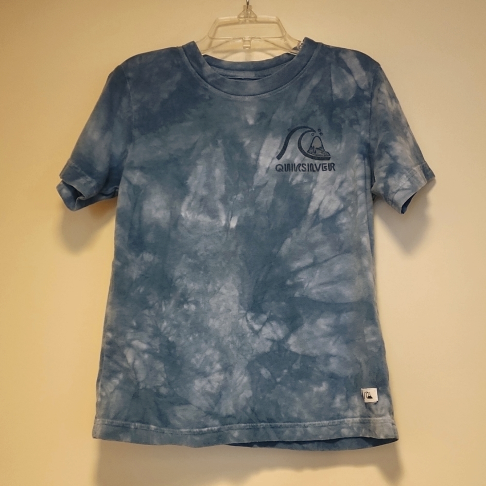 Quiksilver Boys TShirt Blue Tie Dye Small
